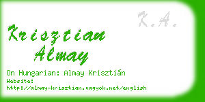 krisztian almay business card